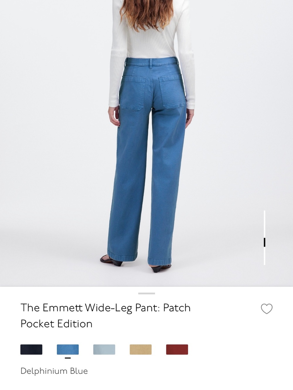 Madewell Emmett Wide-Leg Pants in Delphinium Blue- New Without Tags - Picture 4 of 9